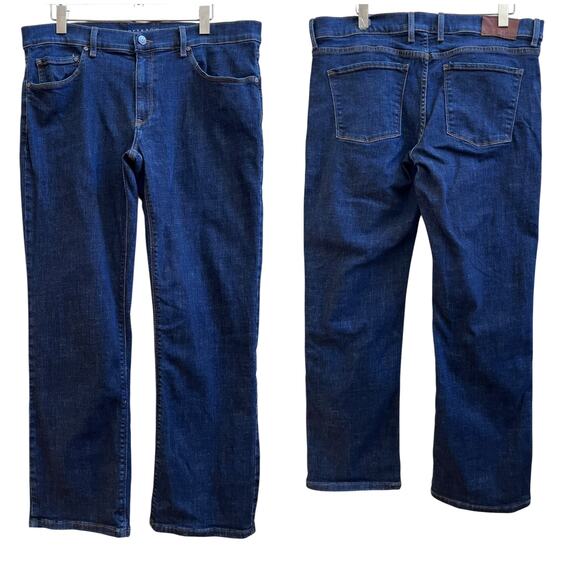 Mott & Bow Men’s Dark Wash Straight Leg Tag Size 36x30 Jeans 28.5 Inch Inseam - Picture 1 of 13